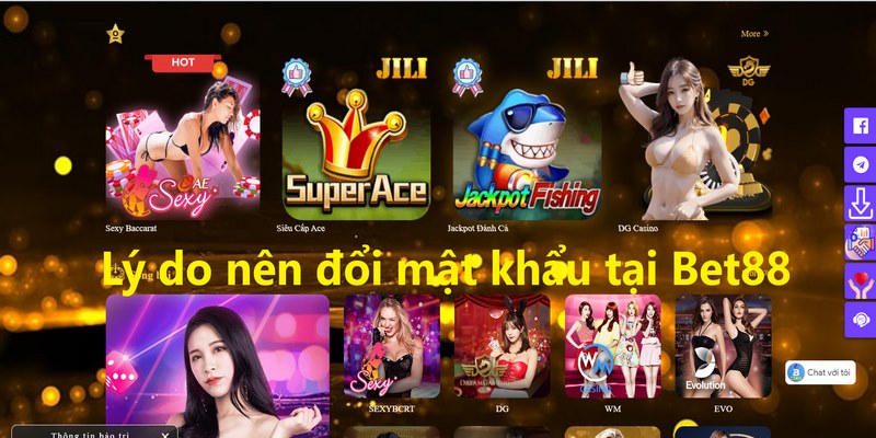 Lý do cần đổi mật khẩu Bet88